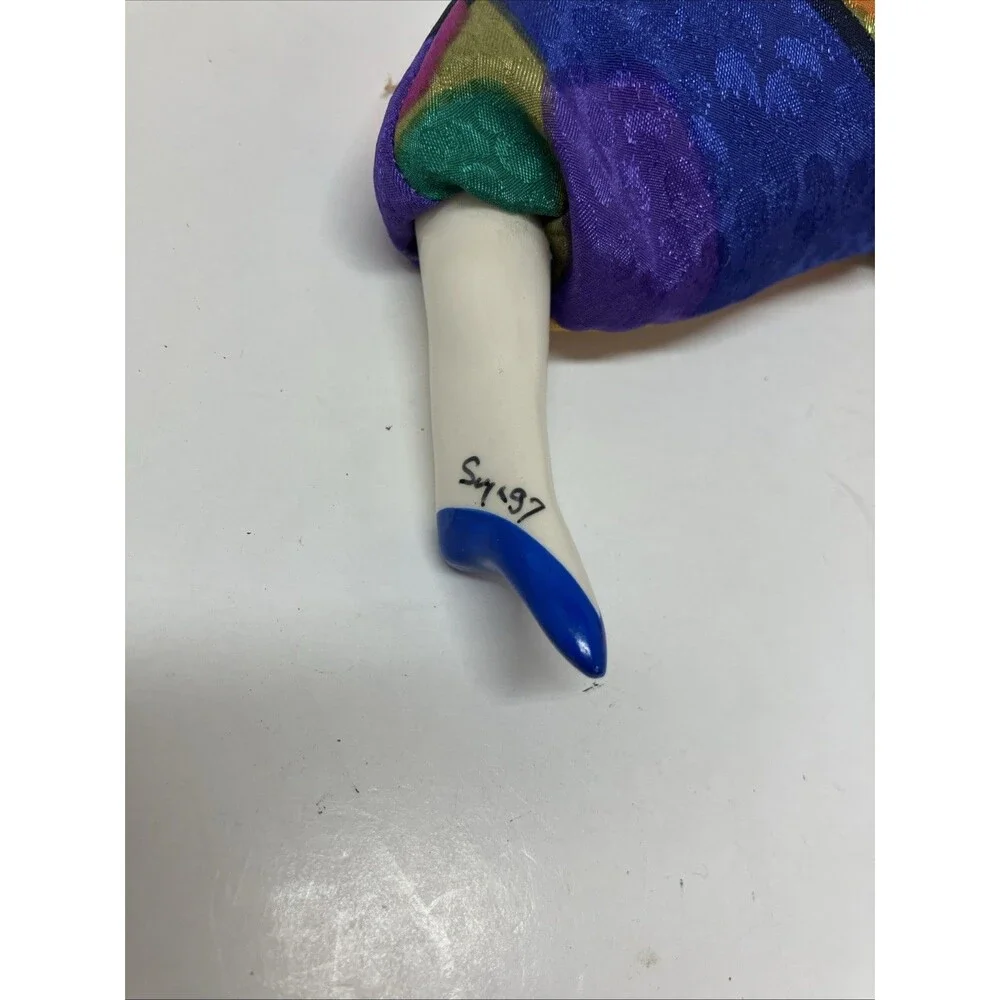 1997 POUPEE MILLET DOLL Signed Serge 97 Bird Stump - Been Repaired